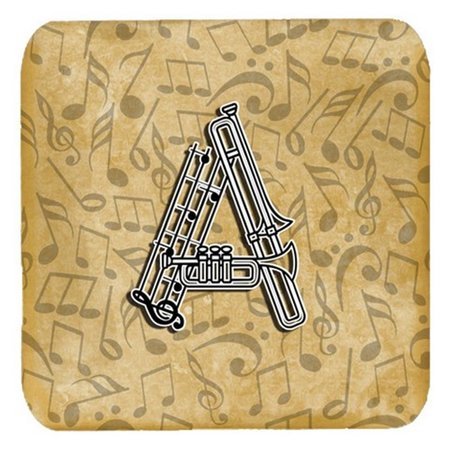 CAROLINES TREASURES Letter A Musical Instrument Alphabet Foam Coasters- Set of 4 CJ2004-AFC